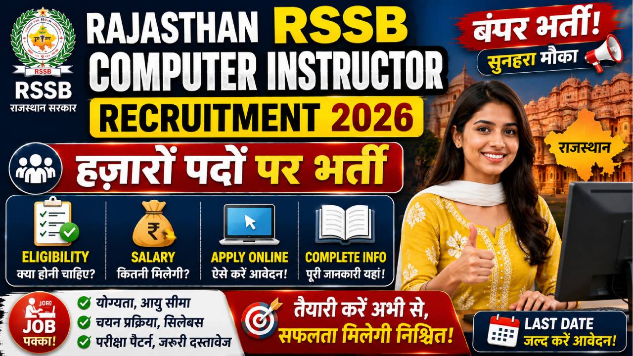 Rajasthan RSSB Computer Instructor Recruitment 2026