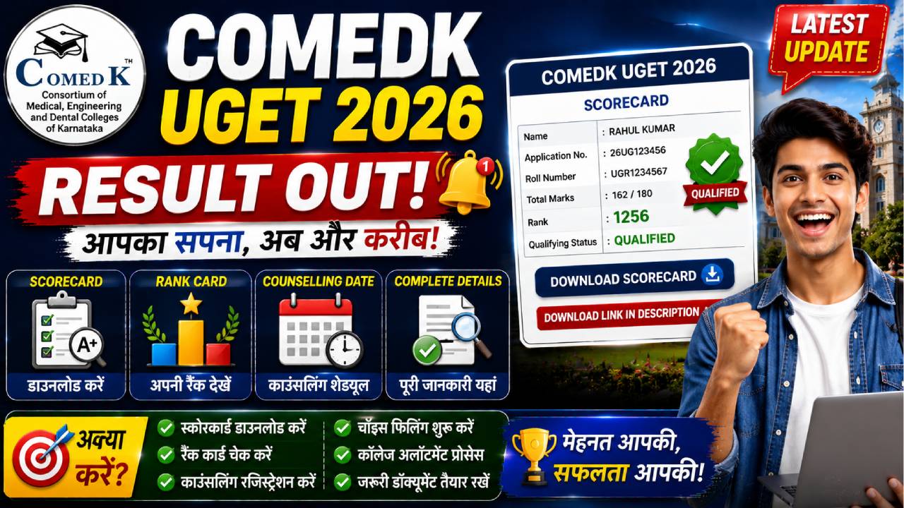 COMEDK UGET Result 2026
