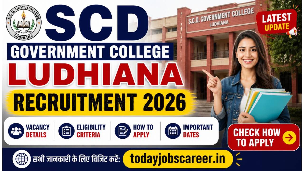 SCD Government College Ludhiana Recruitment 2026