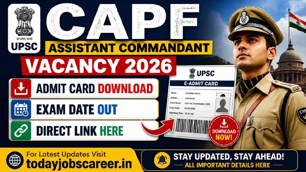 UPSC CAPF Assistant Commandant Vacancy 2026 Admit Card